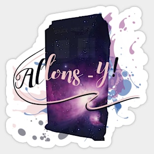 Tardis' Allons-y Sticker